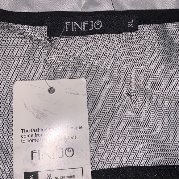 Finejo  Women's Mini Bodycon Dress Short Sleeve Size XL - Picture 5 of 10